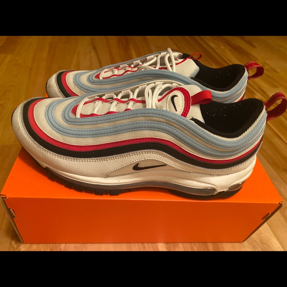 Nike Air Max 97 Sneaker (Men)

9.5M, WHITE/ BLACK/ UNIVERSITY RED